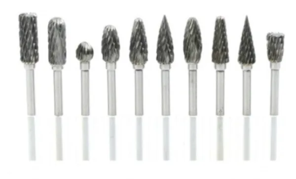 Set 10 Freze de Carbura MICI 3-4 MM  pentru Metal