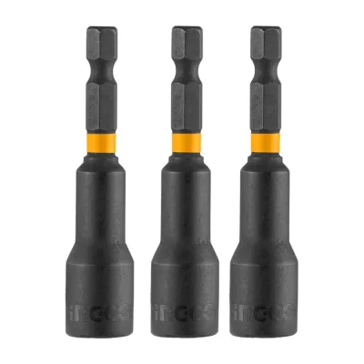 Cheie BIT Magnetica tubulara 1/4, 7mm, Set 3 bucati Ingco AMN0731