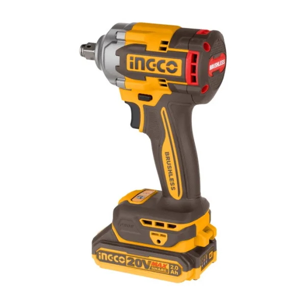 Masina de insurubat Pistol cu Impact 400nM, 20V 1/2, cu 2 Acumulatori Ingco CIWLI2040E
