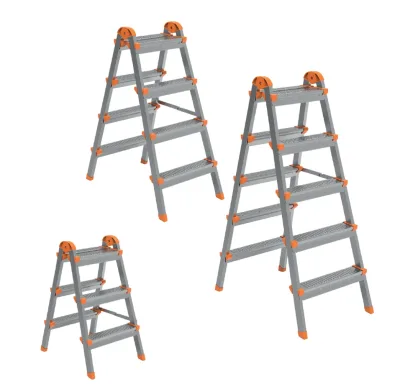 Scara pliabila din otel 3+3 trepte, 64cm inaltime, 120kg, 3.8kg Perilla 12503