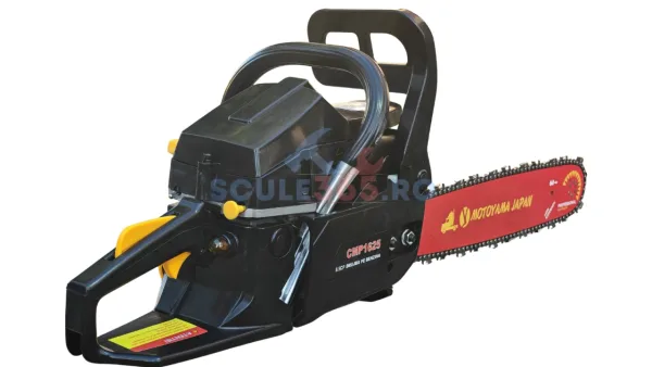 *MEGA Pachet* 8.5cp Drujba benzina + 3 lanturi + 3 lame + x2 ulei ungere lant 1L + x2 ulei amestec 0.5L + x2 bujii + accesorii + manusi protectie, MOTOYAMA JAPAN CMP1625
