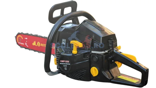 *MEGA Pachet* 8.5cp Drujba benzina + 3 lanturi + 3 lame + x2 ulei ungere lant 1L + x2 ulei amestec 0.5L + x2 bujii + accesorii + manusi protectie, MOTOYAMA JAPAN CMP1625
