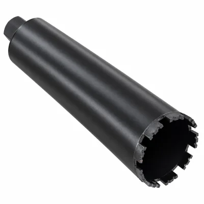 Carota diamantata segmentata 120 x 400 mm, segmente cu cobalt sudate laser, filet 1-1/4 UNC, pentru beton armat si zidarie, KRAFTNER KF-3206
