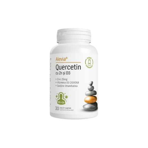 Quercetin cu Zn si D3, 30 capsule, Alevia