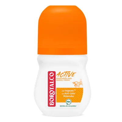 Deodorant roll-on Active, Mandarine si Neroli, 50 ml, Borotalco