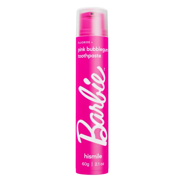 Pasta de dinti Barbie Pink Bubble Gum, 60 g, Hismile