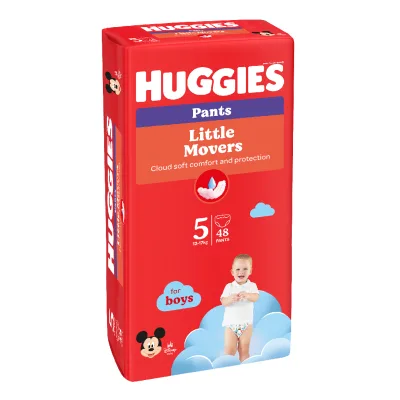 Scutece chilotel, Baieti, Marimea 5, 12-17 kg, 48 bucati, Huggies